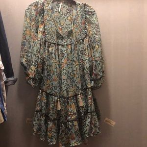 Free people mini dress with slip
